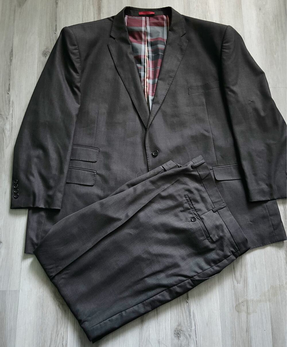 Statement Italy Men’s Super 150 Wool 2-pieces Modern Fit Dark Brown Suit Sz 56R